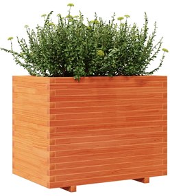Vaso/floreira de jardim 90x60x72 cm pinho maciço castanho mel