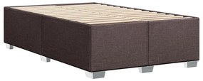 Cama com molas/colchão 120x200 cm tecido castanho-escuro