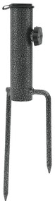 Suportes de guarda-sol c/ espigões 2 pcs 9x35cm aço galvanizado