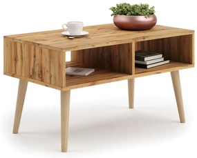 Mesa de centro Sandi em carvalho artesanal