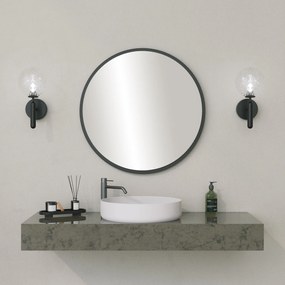 Espelho Decorativo Yuvarlak – Preto – 60 cm