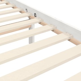 Cama sem colchão 160x200 cm madeira de pinho maciça branco