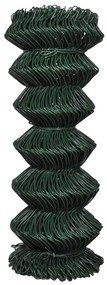 Cerca de arame 1x15 m aço verde