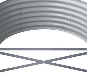 Canteiro elevado jardim 620x80x36 cm aço revestido a pó verde