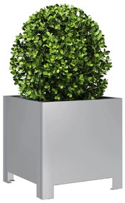 Vaso/floreira de jardim 30x30x30 cm aço galvanizado