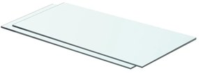 vidaXL Prateleiras 2 pcs 60x25 cm vidro transparente