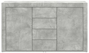 Aparador vidaXL Cinza Concreto Madeira Engenheirada 120 x 36 x 69 cm