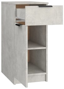 Armário secretária 33,5x50x75cm derivados madeira cinza cimento