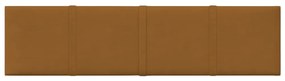 Painel de parede 12 pcs 60x15 cm veludo 1,08 m² castanho
