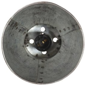 Candeeiro de parede redondo estilo industrial E27 prateado