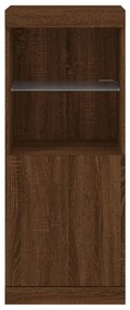 Aparador com luzes LED 41x37x100 cm carvalho castanho
