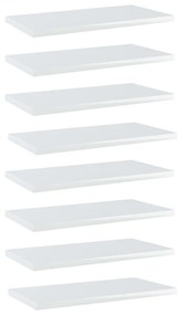 Prateleiras para estante 8 pcs 40x20x1,5cm contraplacado branco