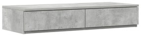 Cama com Arrumação Cinza Concreto 100x200 cm
