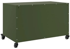 Móvel de TV 68x39x43,5 cm aço verde azeitona
