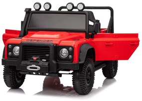 Jipe elétrico para crianças Land Rover Defender 110 SVX 12V, 4X4, luzes LED, bateria de lítio, licença ORIGINAL Vermelho