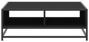 Mesa de centro 80x80x30 cm derivados de madeira/metal preto