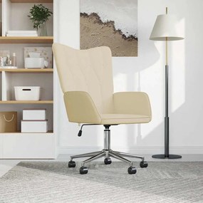 vidaXL Cadeira de descanso tecido cor creme