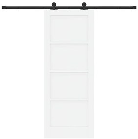 Porta Deslizante vidaXL com Conjunto de Hardware 'ORKDAL'Branca em Mad