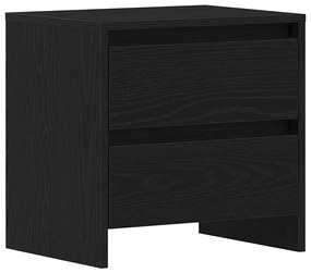 Cabeceira vidaXL 2 pcs Preto Carvalho 45x34x44,5 cm Madeira de engenha