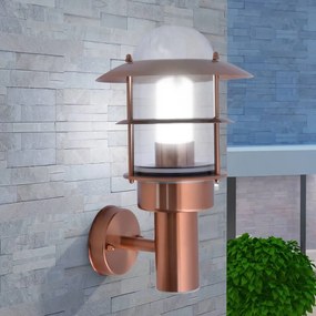 vidaXL Candeeiro de parede exterior aço inoxidável cobre