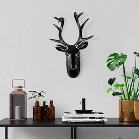Acessório Decorativo de Parede Yak-007 – Preto – 26x38x17 cm