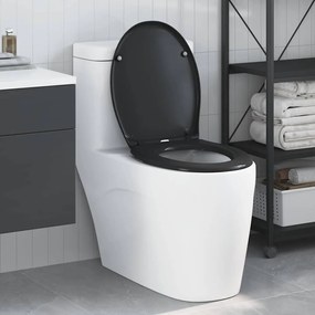 vidaXL Assento de Toilette de Liberação Rápida Preto