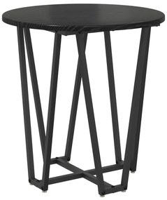 Mesa de Apoio vidaXL 2 pcs Preto Carvalho Madeira Engenharia e Metal