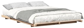 Estrutura de cama de chão Castanho 140 x 220 cm