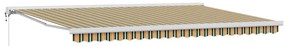 Toldo Retrátil Automático Verde e Amarelo 500x300 cm