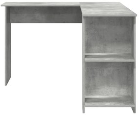 Mesa de Canto com Armazenamento em Concreto Cinza 140x113,5x75cm