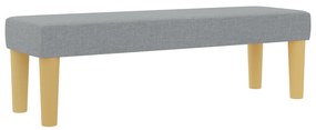 Cama Box Spring vidaXL com Colchão e Banco Cinza Claro 140x190 cm Teci