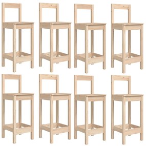 9 pcs conjunto de bar para jardim pinho maciço