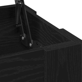 Mesa de Café em Carvalho Preto 79x49x41 cm Feita de Madeira Engenharia