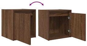 Mesa de cabeceira de parede 38x34x40 cm carvalho castanho