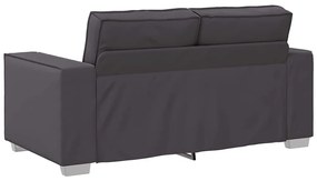 Sofá Loveseat vidaXL Cinza 120 cm em Couro Sintético