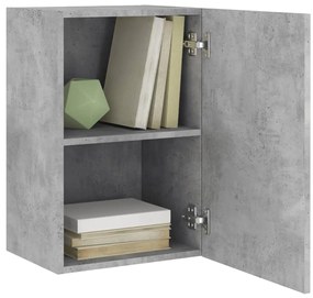 Móvel parede p/ TV 40,5x30x60cm derivados madeira cinza cimento