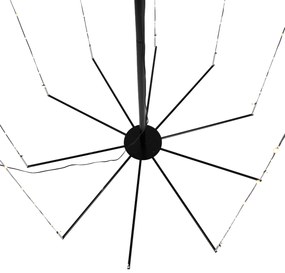 Candeeiro de pé de Natal preto 240cm incl. LED IP44 com controlo remoto - Nagi