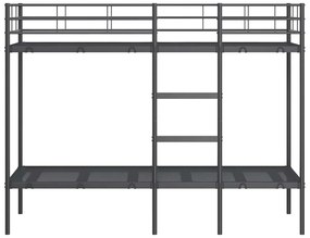 Beliche sem colchão 80x200 cm aço preto