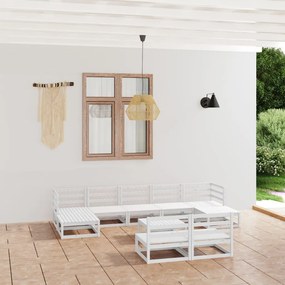 vidaXL 10 pcs conjunto lounge de jardim pinho maciço