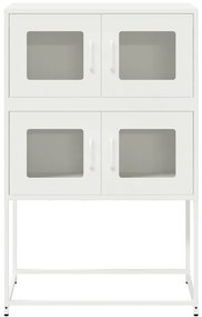 Aparador alto 68x39x107 cm aço branco