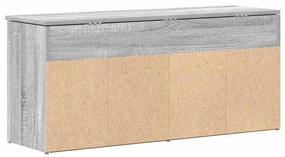 Banco sapateira 102x30,5x45cm derivados madeira cinzento sonoma