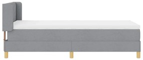 Cama Box com Colchão Cinza Claro, 100x200 cm Têxtil