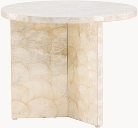 Mesa de apoio redonda com conchas de capiz Smögen