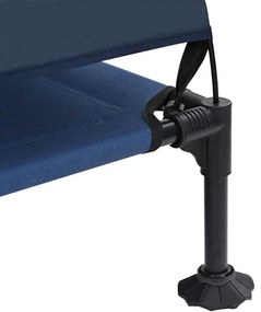 Cama Elevada para Cão com Toldo Removível Azul-marinho XL Aço