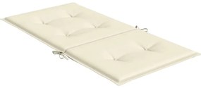 Almofadões lombares p/ cadeiras de jardim 6pcs oxford creme