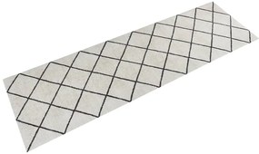 Tapete de cozinha lavável 60x180 cm veludo padrão quadrados
