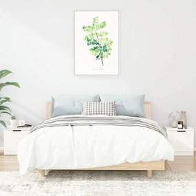 vidaXL Mesas de cabeceira 2 pcs 40x39x40 cm branco brilhante
