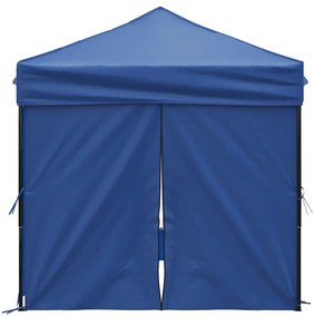 Tenda para festas dobrável com paredes laterais 2x2 m azul