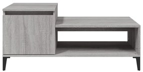 Mesa de centro 100x50x45 cm derivados madeira cinzento sonoma