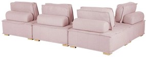 Sofá de canto modular para 4 pessoas em rosa TIBRO Beliani